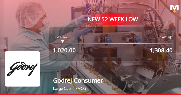 Godrej Consumer Products Ltd Falls to 52-Week Low of Rs.1020
