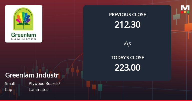 Greenlam Industries Ltd Opens with Significant Gap Down Amid Market Concerns