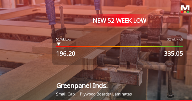Greenpanel Industries Ltd Stock Falls to 52-Week Low of Rs.196.2