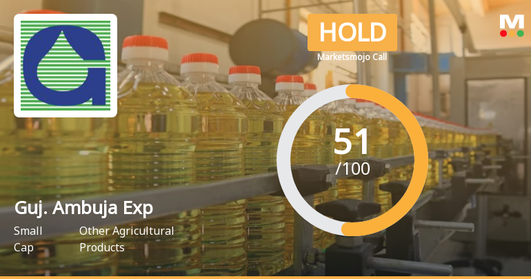 Gujarat Ambuja Exports Ltd is Rated Hold by MarketsMOJO