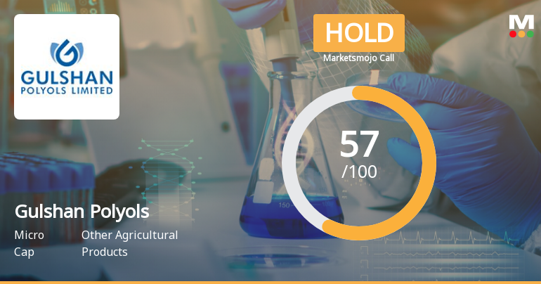 Gulshan Polyols Ltd is Rated Hold by MarketsMOJO