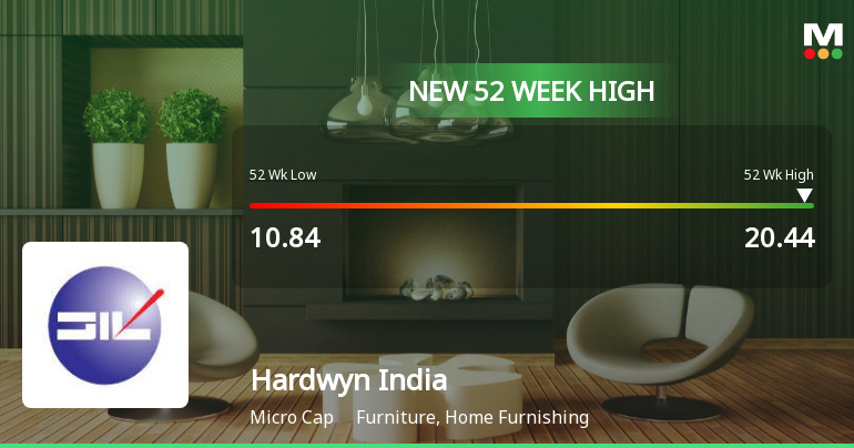 Broad-Based Technical Strength Lifts Hardwyn India Ltd to 52-Week High of Rs 20.5