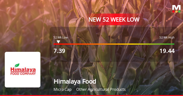 Himalaya Food International Ltd Falls to 52-Week Low of Rs.7.39