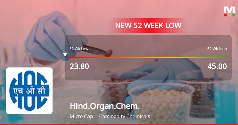 Five Consecutive Losses Push Hindustan Organic Chemicals Ltd to a New 52-Week Low