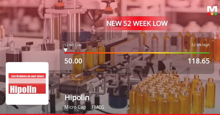 Hipolin Ltd Stock Falls to 52-Week Low Amidst Continued Downtrend