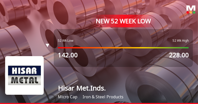 Markets Rally, But Hisar Metal Industries Ltd Sinks to 52-Week Low in Stock-Specific Sell-Off