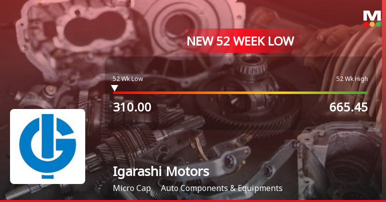 Igarashi Motors India Ltd Stock Hits 52-Week Low at Rs.310