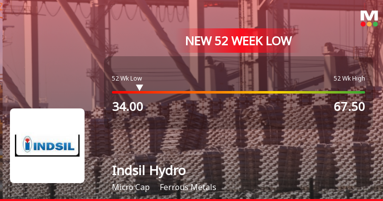 Indsil Hydro Power & Manganese Ltd Falls to 52-Week Low of Rs.34