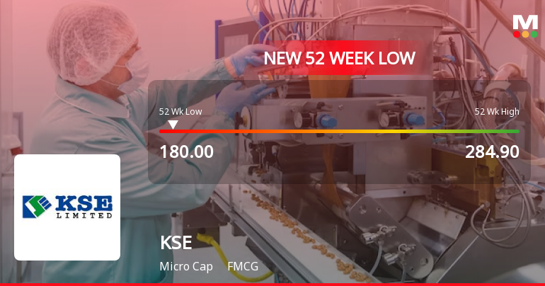 KSE Ltd Falls to 52-Week Low of Rs 179.95 as Sell-Off Deepens