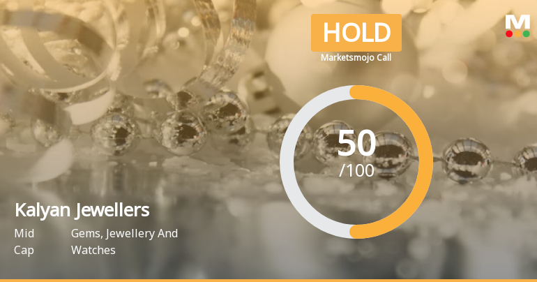 Kalyan Jewellers India Ltd is Rated Hold by MarketsMOJO
