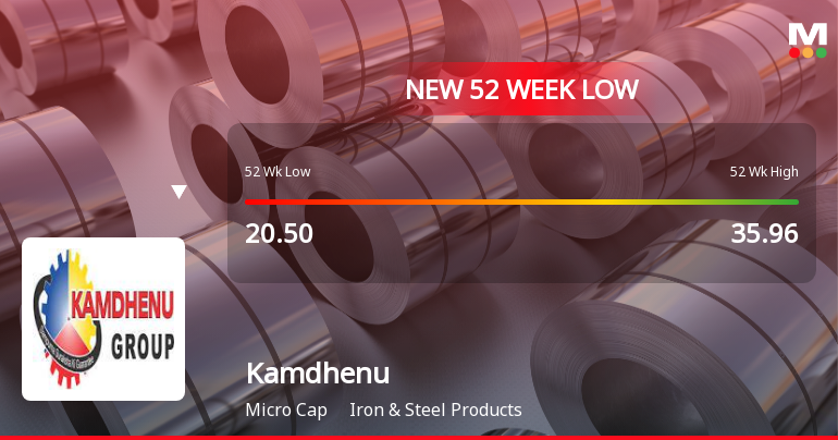 Kamdhenu Ltd Falls to 52-Week Low of Rs 18.82 as Sell-Off Deepens