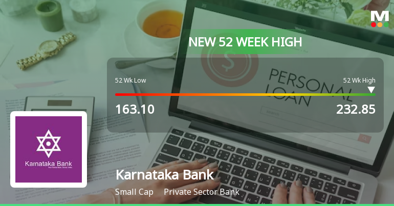 Karnataka Bank Ltd Hits New 52-Week High at Rs.232.85