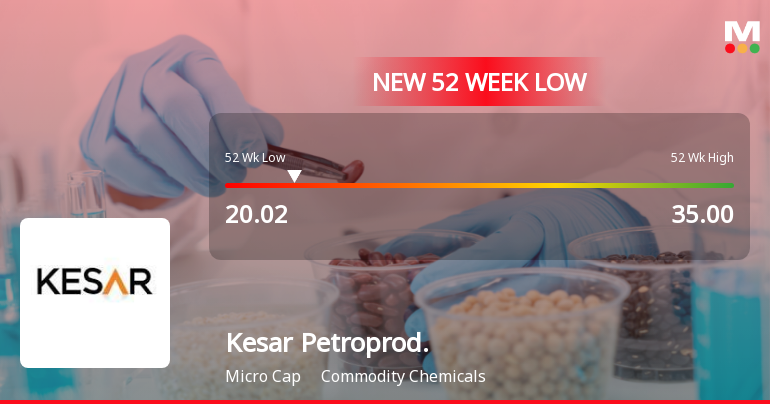 Kesar Petroproducts Ltd Falls to 52-Week Low of Rs 20 Amidst Mixed Financial Signals