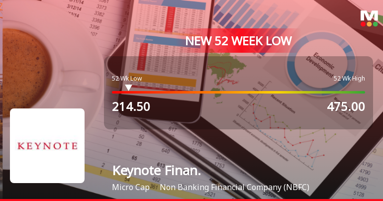 Markets Rally, But Keynote Financial Services Ltd Sinks to 52-Week Low in Stock-Specific Sell-Off