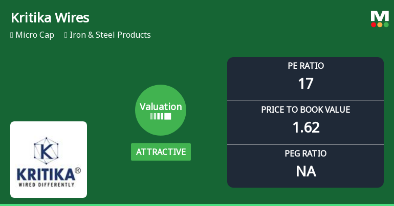 Kritika Wires Ltd Valuation Shifts Signal Changing Price Attractiveness