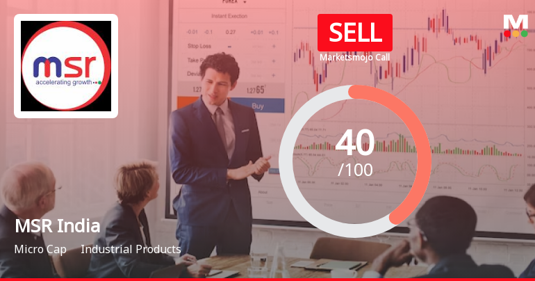 MSR India Ltd is Rated Sell