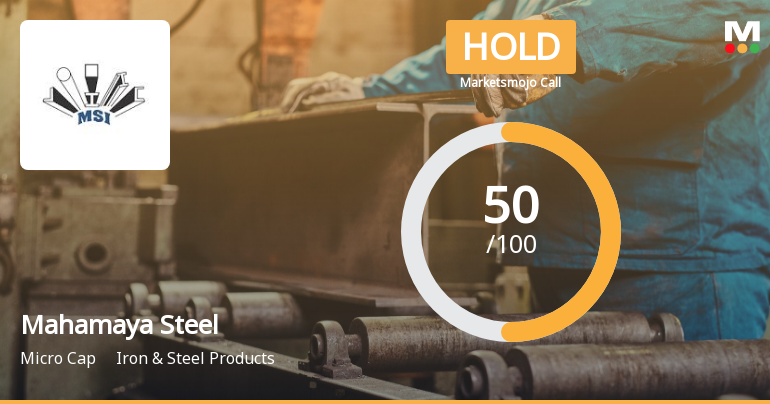 Mahamaya Steel Industries Ltd is Rated Hold