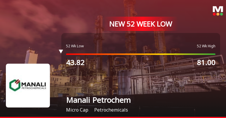 Manali Petrochemicals Ltd Falls to 52-Week Low of Rs 42.93 as Sell-Off Deepens
