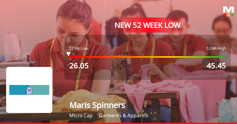 Markets Rally, But Maris Spinners Ltd Sinks to 52-Week Low in Stock-Specific Sell-Off