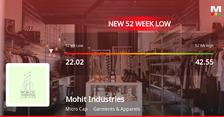 Mohit Industries Ltd Falls to 52-Week Low of Rs 19.5 as Sell-Off Deepens