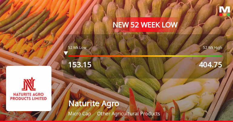 Five Consecutive Losses Push Naturite Agro Products Ltd to a New 52-Week Low