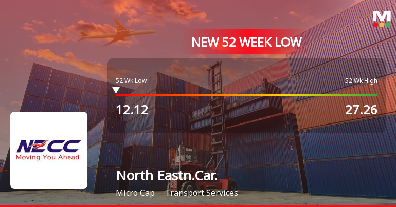 North Eastern Carrying Corporation Ltd Falls to 52-Week Low of Rs 12.08 as Sell-Off Deepens
