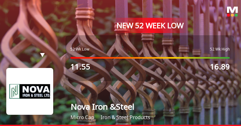 Nova Iron & Steel Ltd Falls to 52-Week Low of Rs 10.58 as Sell-Off Deepens