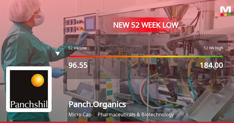 Panchsheel Organics Ltd Falls to 52-Week Low of Rs 89.35 as Sell-Off Deepens