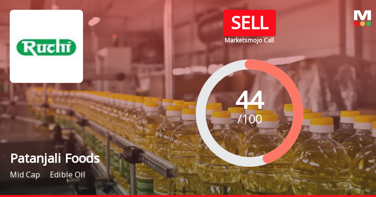 Patanjali Foods Ltd Downgraded to Sell Amid Bearish Technicals and Valuation Concerns