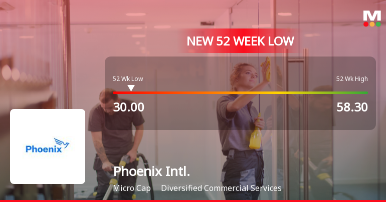 Phoenix International Ltd Falls to 52-Week Low of Rs 29 as Sell-Off Deepens