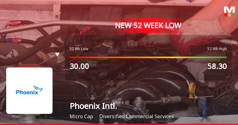 Phoenix International Ltd Falls to 52-Week Low of Rs 25.25 as Sell-Off Deepens