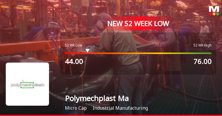 Polymechplast Machines Ltd Stock Falls to 52-Week Low of Rs.44