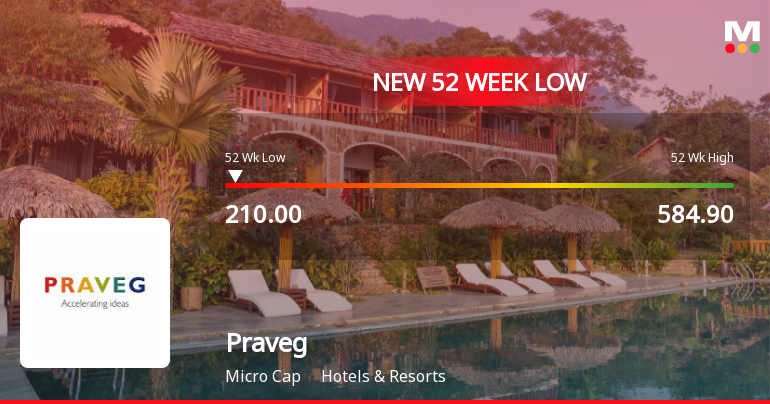 Praveg Ltd Falls to 52-Week Low of Rs 203.5 as Sell-Off Deepens