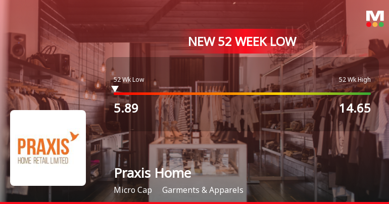 Markets Rally, But Praxis Home Retail Ltd Sinks to 52-Week Low in Stock-Specific Sell-Off
