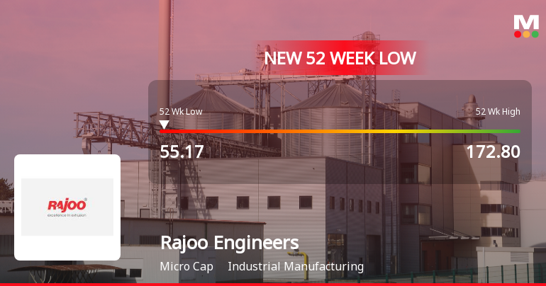 Rajoo Engineers Ltd Stock Hits 52-Week Low Amid Market Downturn