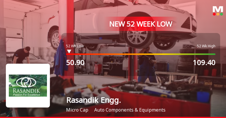 Markets Rally, But Rasandik Engineering Industries India Ltd Sinks to 52-Week Low in Stock-Specific Sell-Off