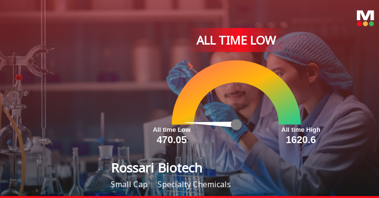 Rossari Biotech Ltd Hits All-Time Low Amid Continued Underperformance