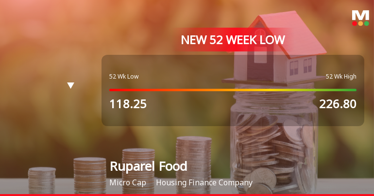 Five Consecutive Losses Push Ruparel Food Products Ltd to a New 52-Week Low
