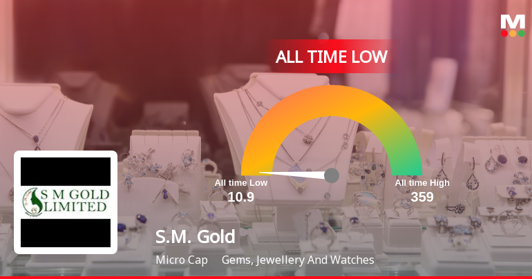S.M. Gold Ltd Breaches 52-Week Low, Touches New All-Time Low at Rs 10.75