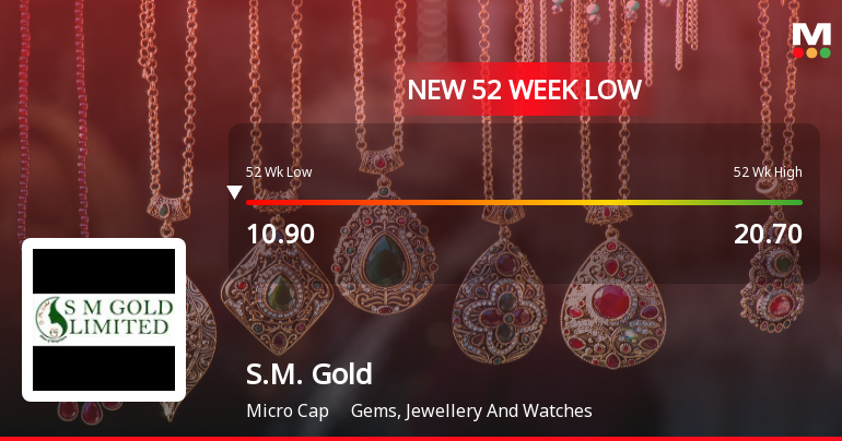 S.M. Gold Ltd Falls to 52-Week Low of Rs 10.65 as Sell-Off Deepens