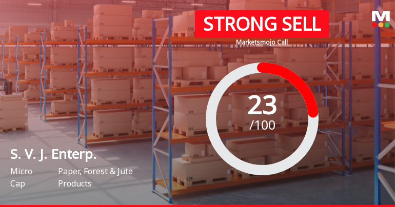S. V. J. Enterprises Ltd Downgraded to Strong Sell Amid Technical and Fundamental Concerns