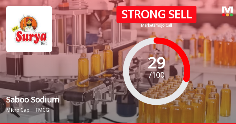 Saboo Sodium Chloro Ltd Downgraded to Strong Sell Amid Valuation and Financial Concerns