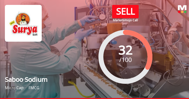 Saboo Sodium Chloro Ltd Upgraded to Sell on Valuation Improvement Despite Weak Fundamentals