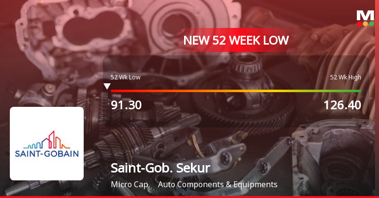 Markets Rally, But Saint-Gobain Sekurit India Ltd Sinks to 52-Week Low in Stock-Specific Sell-Off