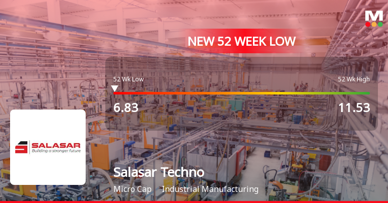 Salasar Techno Engineering Ltd Falls to 52-Week Low of Rs.6.89