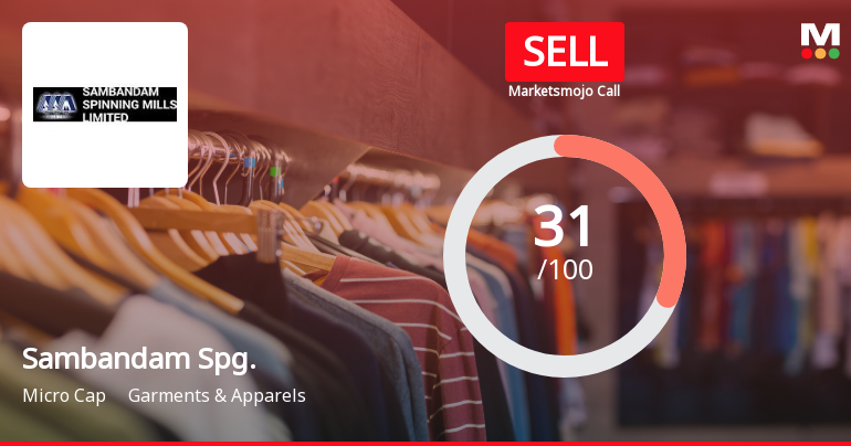 Sambandam Spinning Mills Ltd Upgraded to Sell on Technical Improvement Despite Weak Fundamentals