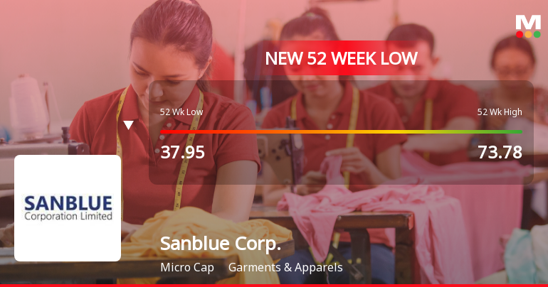 Sanblue Corporation Ltd Falls to 52-Week Low of Rs 33.02 as Sell-Off Deepens