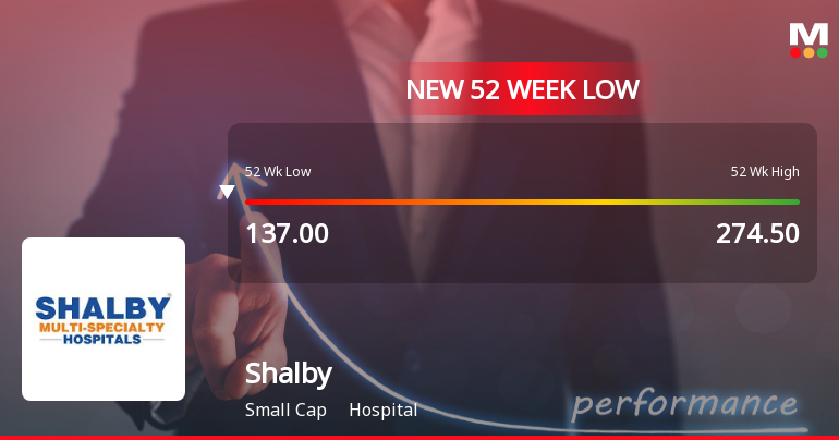 Shalby Ltd. Falls to 52-Week Low of Rs 132.2 as Sell-Off Deepens