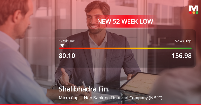 Shalibhadra Finance Ltd Falls to 52-Week Low Amid Continued Downtrend