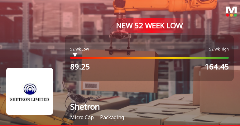 Shetron Ltd Falls to 52-Week Low Amidst Market Downturn